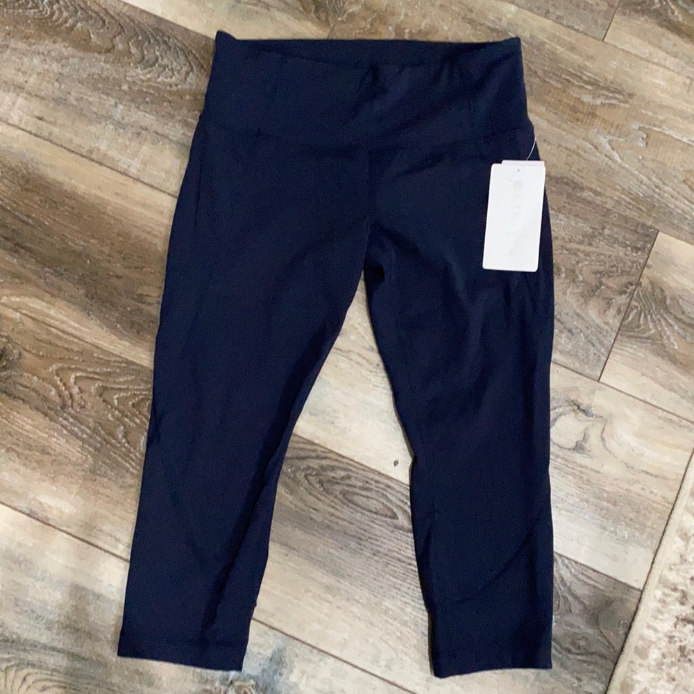 NWT Salutation Capri Navy Leggings by Athleta MP